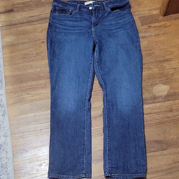 Signature by Levi Strauss Denim - Signature by Levi Strauss Dark Blue Straight Leg Jeans